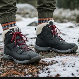 Timberland 10 Gorpcore Camping Hiking Outdoor Leather Sherpa Lace Up Boots